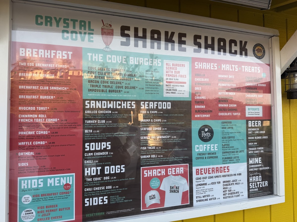 Crystal Cove Shake Shack Menu - Image 4